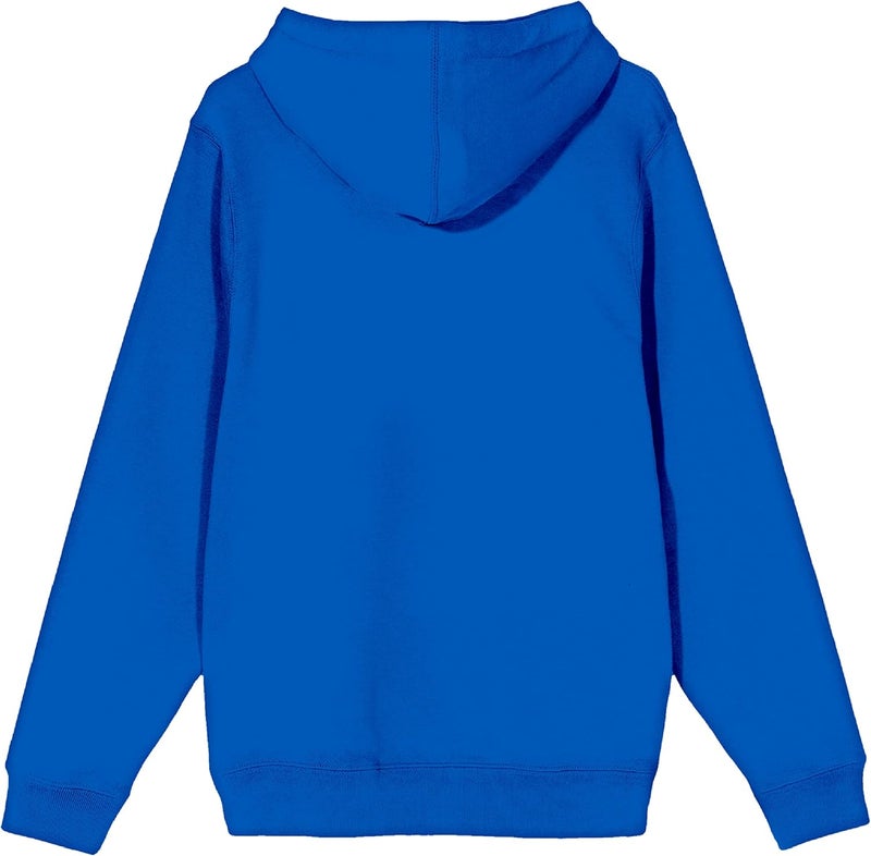 Bio World Dog Man Character Posing Youth Royal Blue Long Sleeve Hooded Sweatshirt - Image 3